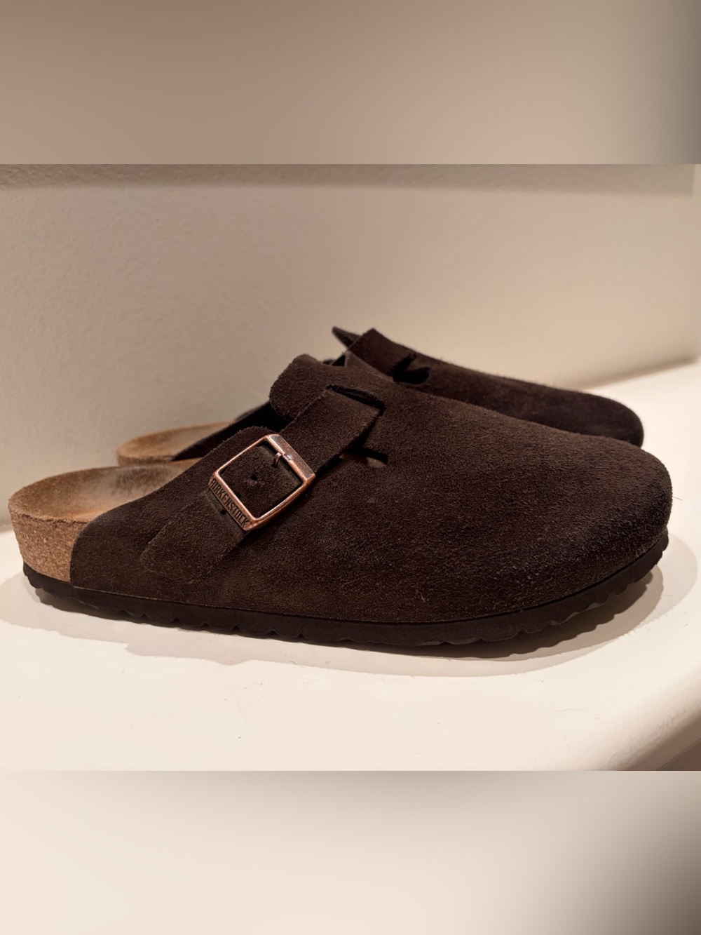 Birkenstock Boston Suede Clog contour footbed Mocha size 40